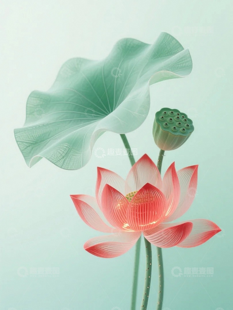 夏天荷花荷叶011