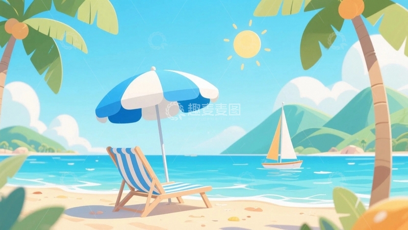 高清大图下载【趣麦麦图】夏日海边风景02