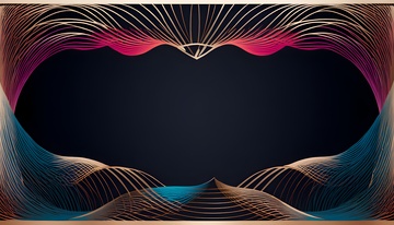 炫彩线条构成的艺术边框图案