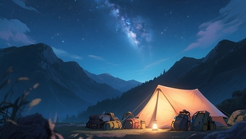 星野露营夜壁纸