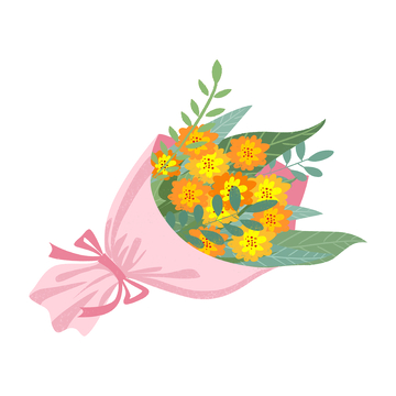 教师节节日花束花朵绿叶叶子