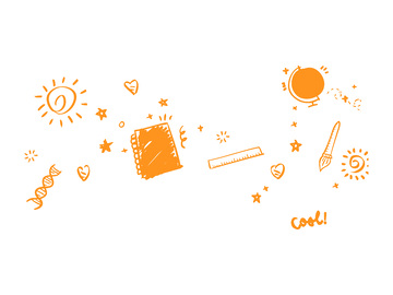 教师节节日符号课本太阳文具