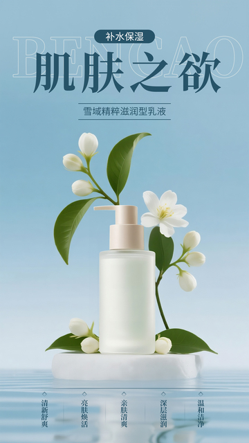 简约护肤品海报