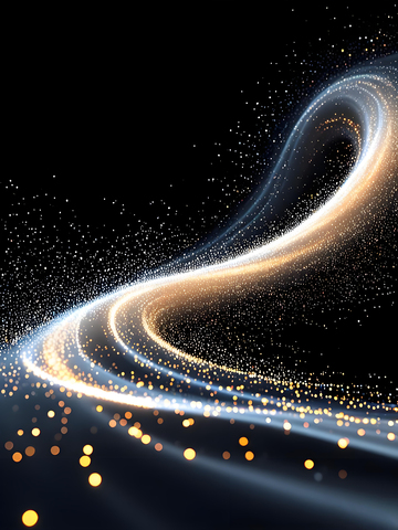 房地产高级质感金色粒子黑金邀请函背景3