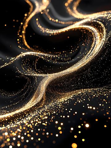 高级轻著质感金色粒子黑金房地产邀请函背景3