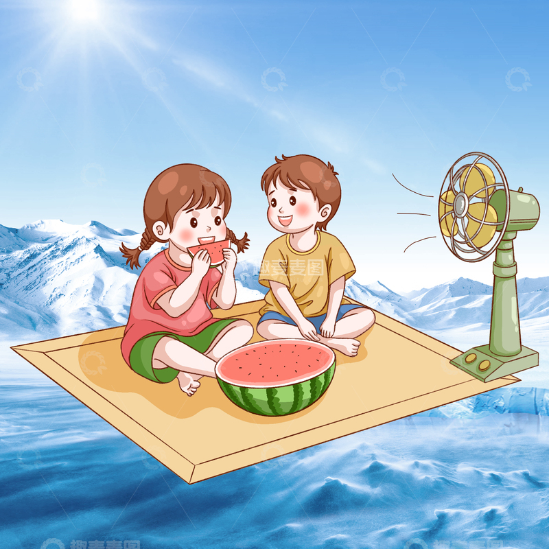 夏天西瓜解暑头像