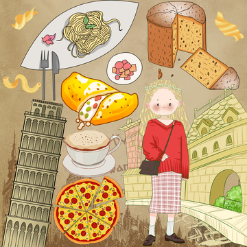 意大利美食旅游头像