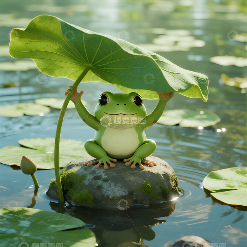 夏日荷塘小青蛙4