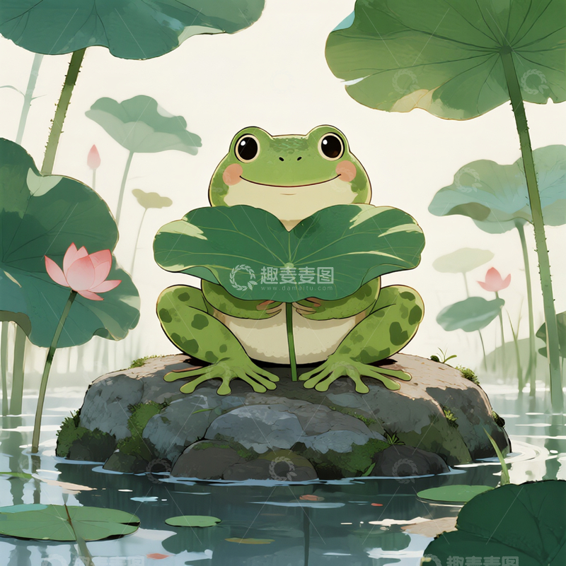 夏日荷塘小青蛙2