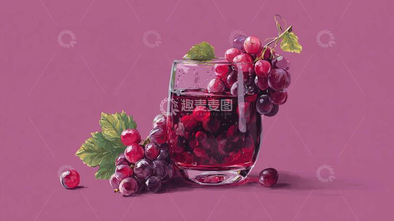 高清大图下载【趣麦麦图】葡萄汁  果香  馥郁  