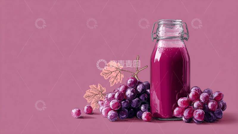 高清大图下载【趣麦麦图】葡萄汁  清甜  甜香