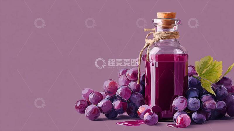 高清大图下载【趣麦麦图】葡萄汁  清甜  醇甜  