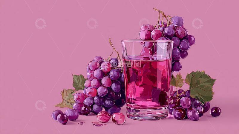 高清大图下载【趣麦麦图】葡萄汁  果香  香醇 