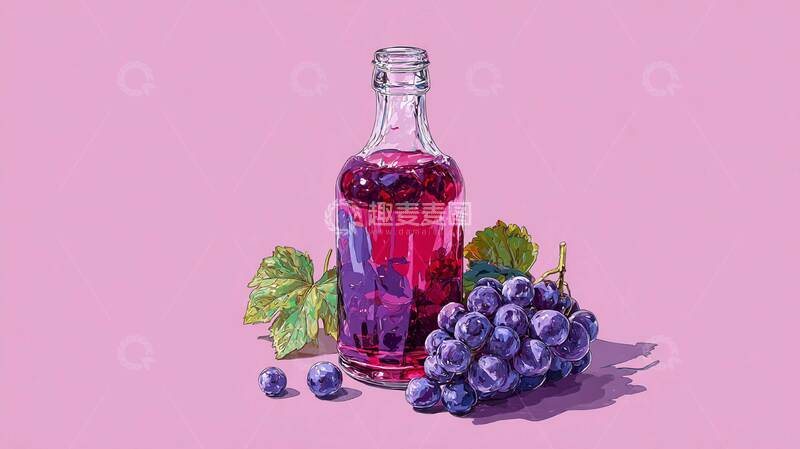 高清大图下载【趣麦麦图】葡萄汁  清甜  甜爽  