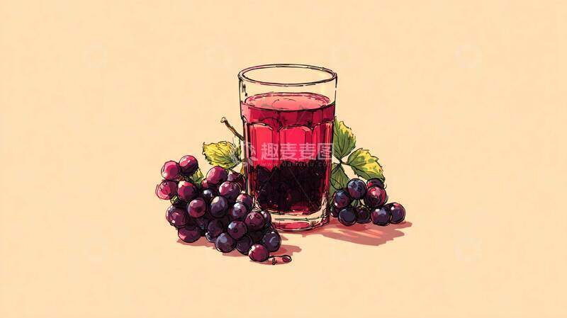 高清大图下载【趣麦麦图】葡萄汁  顺滑  丰润