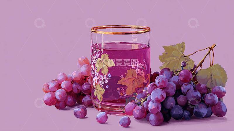 高清大图下载【趣麦麦图】葡萄汁  果香  甜馥  