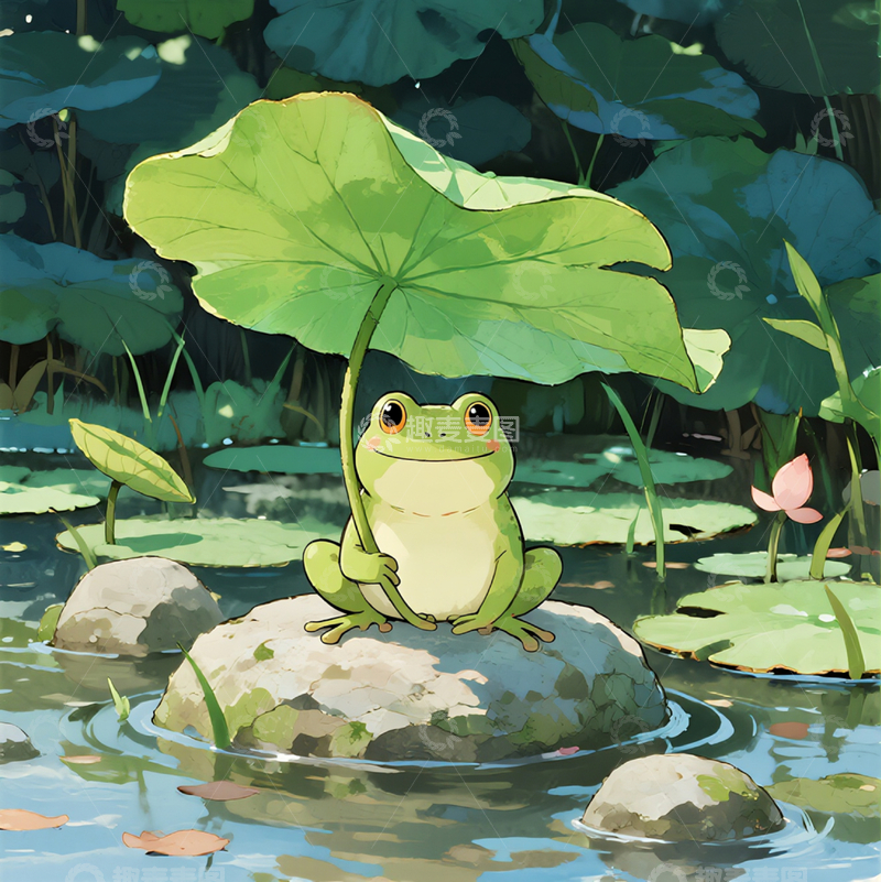 夏日荷塘小青蛙1