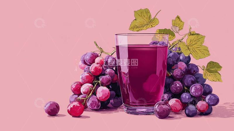 高清大图下载【趣麦麦图】葡萄汁  顺滑  醇厚