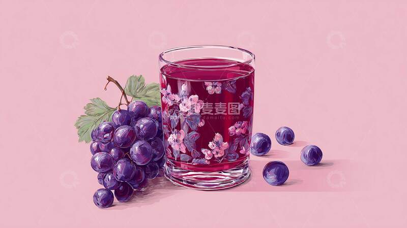高清大图下载【趣麦麦图】葡萄汁  顺滑  绵密