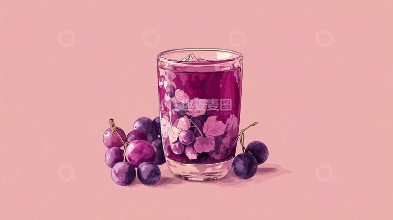 高清大图下载【趣麦麦图】葡萄汁  果香  香浓  