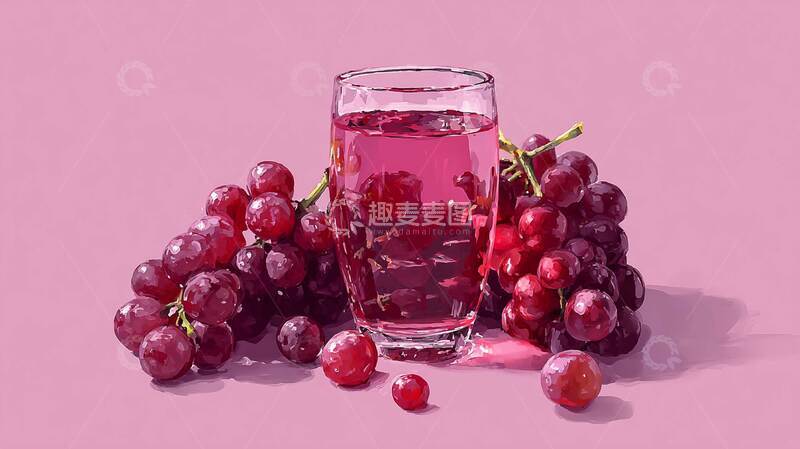 高清大图下载【趣麦麦图】葡萄汁  果香  香滑  