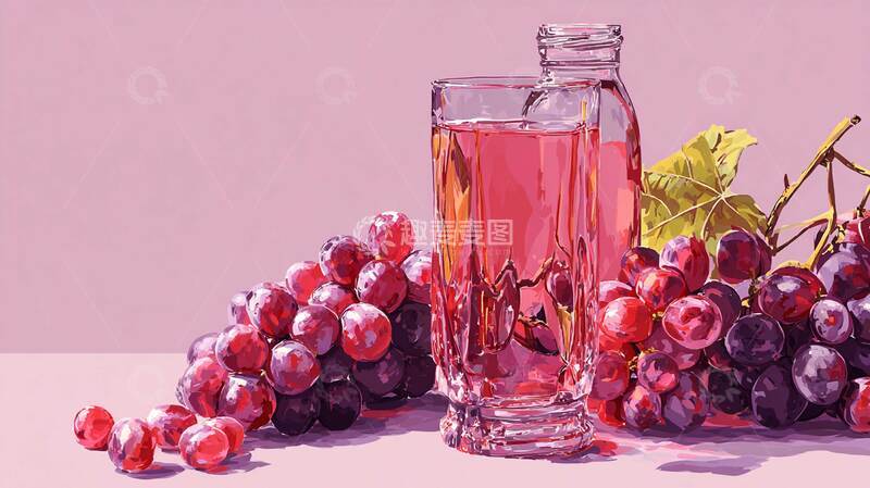 高清大图下载【趣麦麦图】葡萄汁  清甜  甘甜  