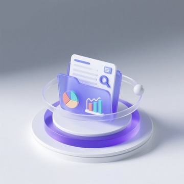 立体磨砂玻璃质感文件夹图标