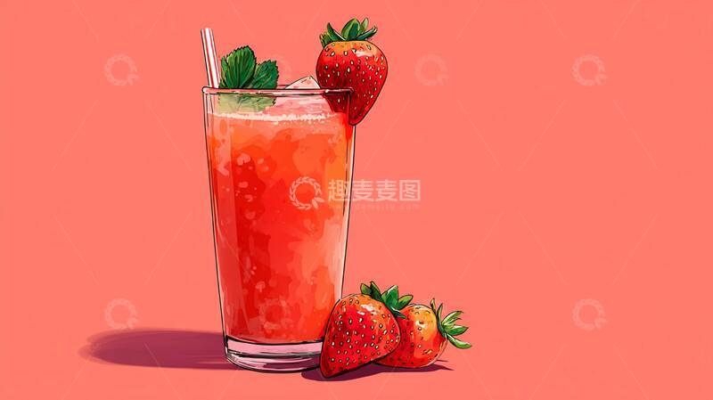高清大图下载【趣麦麦图】草莓汁  果香  蜜香  