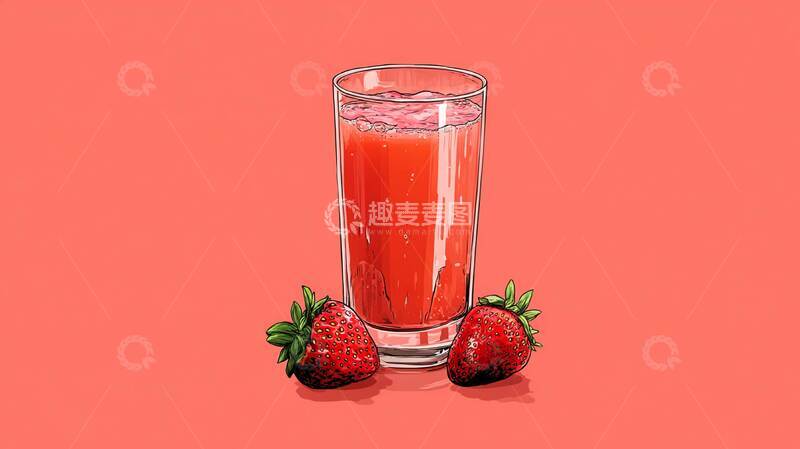 高清大图下载【趣麦麦图】草莓汁  鲜甜  酸甜 