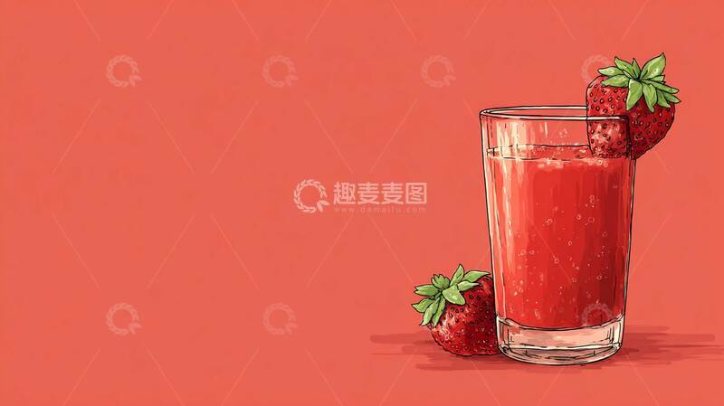 高清大图下载【趣麦麦图】草莓汁  果香  乳香  