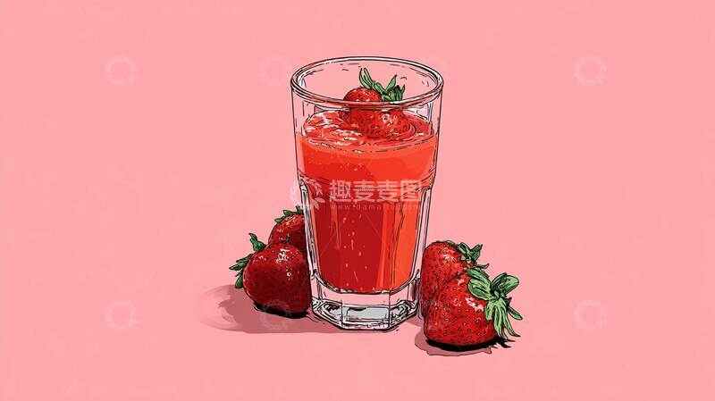高清大图下载【趣麦麦图】草莓汁  蜜甜  酸甜 
