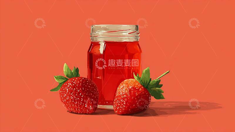 高清大图下载【趣麦麦图】草莓汁  果香  清香  