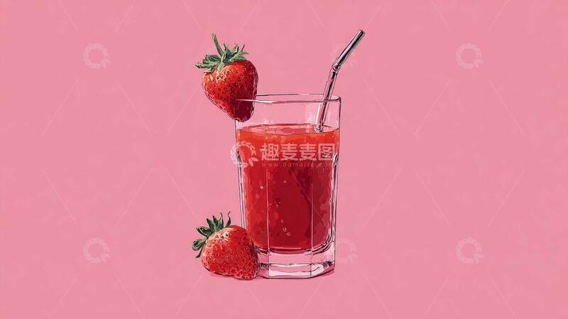 高清大图下载【趣麦麦图】草莓汁  绵密  丰润  