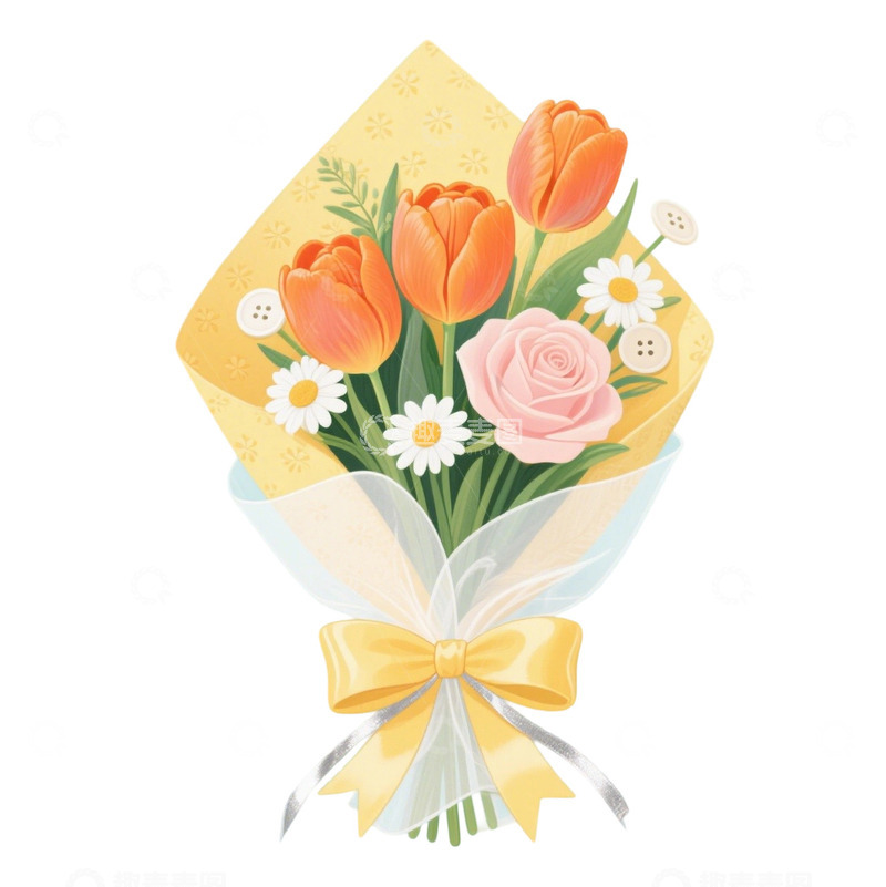 高清大图下载【趣麦麦图】花束插画主题28