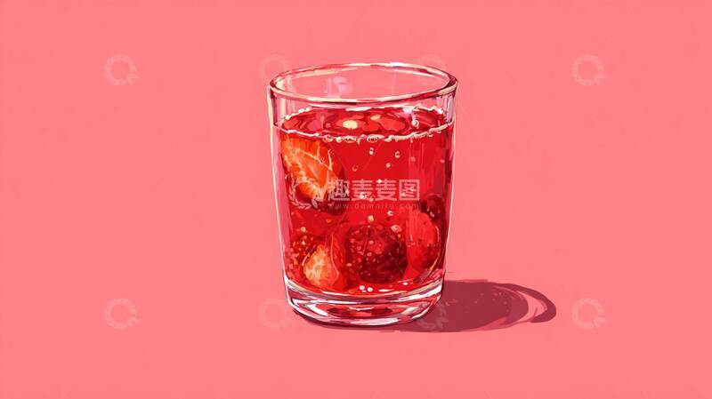 高清大图下载【趣麦麦图】草莓汁  绵密  粘稠  