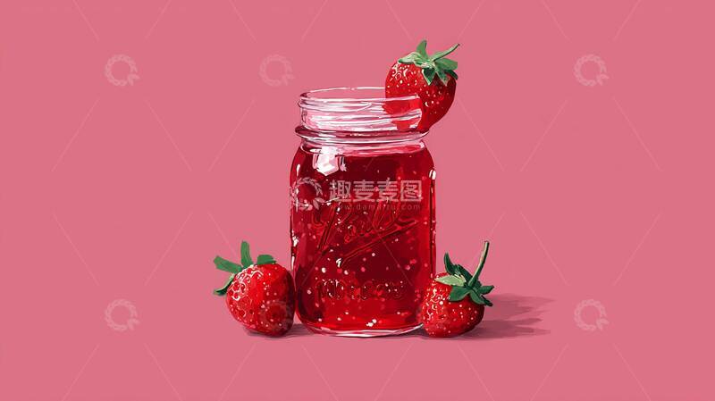 高清大图下载【趣麦麦图】草莓汁  绵密  丝滑