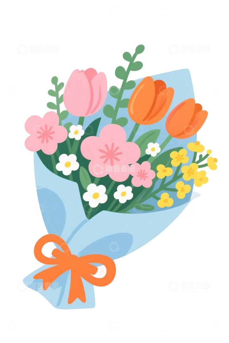 高清大图下载【趣麦麦图】花束插画主题45