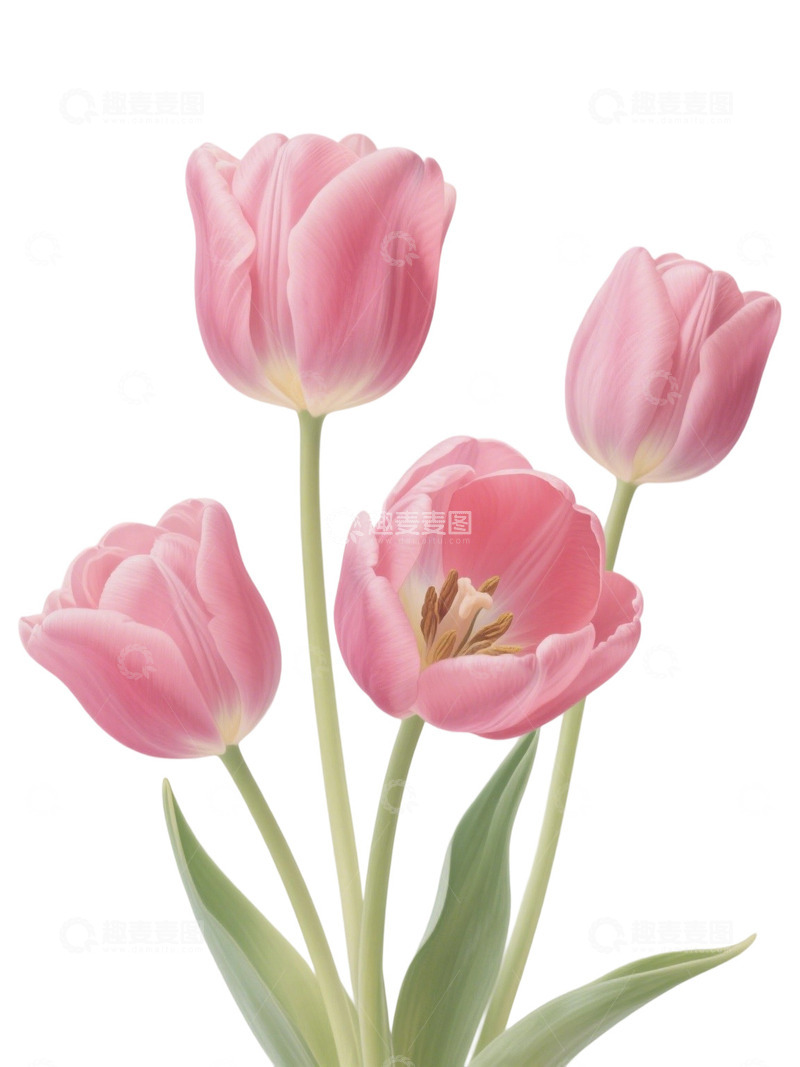 高清大图下载【趣麦麦图】郁金香花束写实主题100r