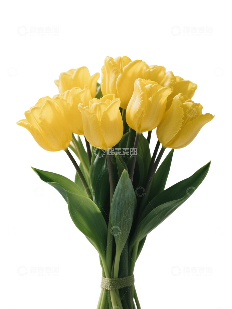 高清大图下载【趣麦麦图】郁金香花束插画主题96w