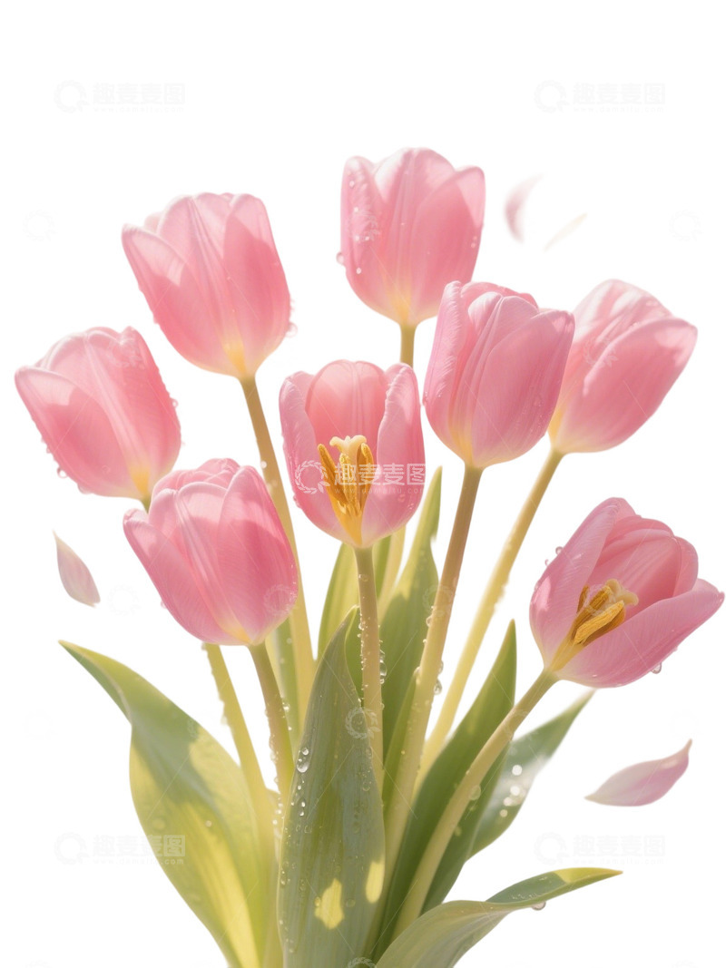 高清大图下载【趣麦麦图】郁金香花束写实主题95r