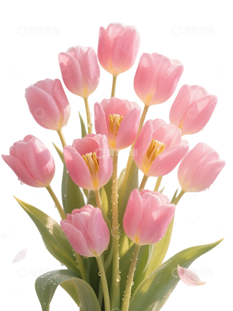 高清大图下载【趣麦麦图】郁金香花束写实主题97t
