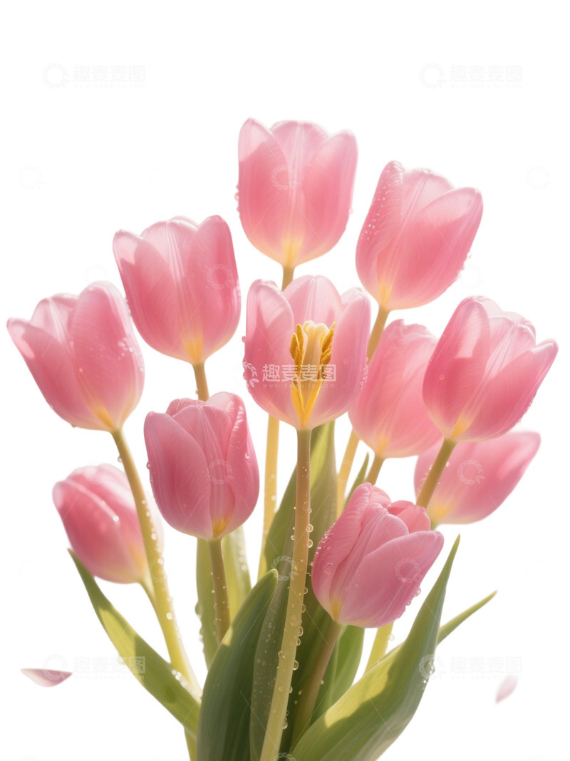 高清大图下载【趣麦麦图】郁金香花束写实主题95t