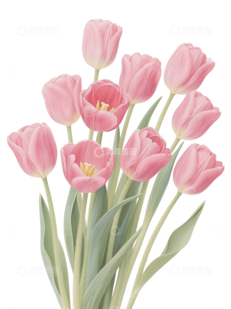 高清大图下载【趣麦麦图】郁金香花束写实主题92t