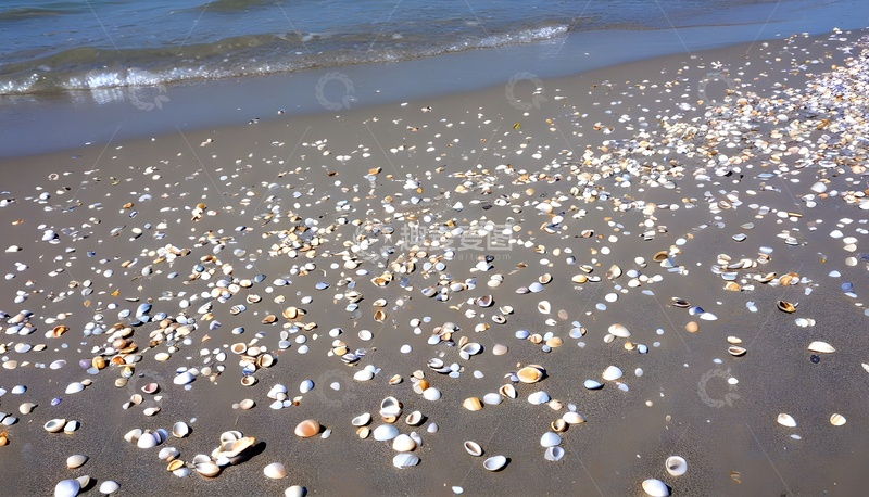 高清大图下载【趣麦麦图】海滩贝壳阳光自然景色