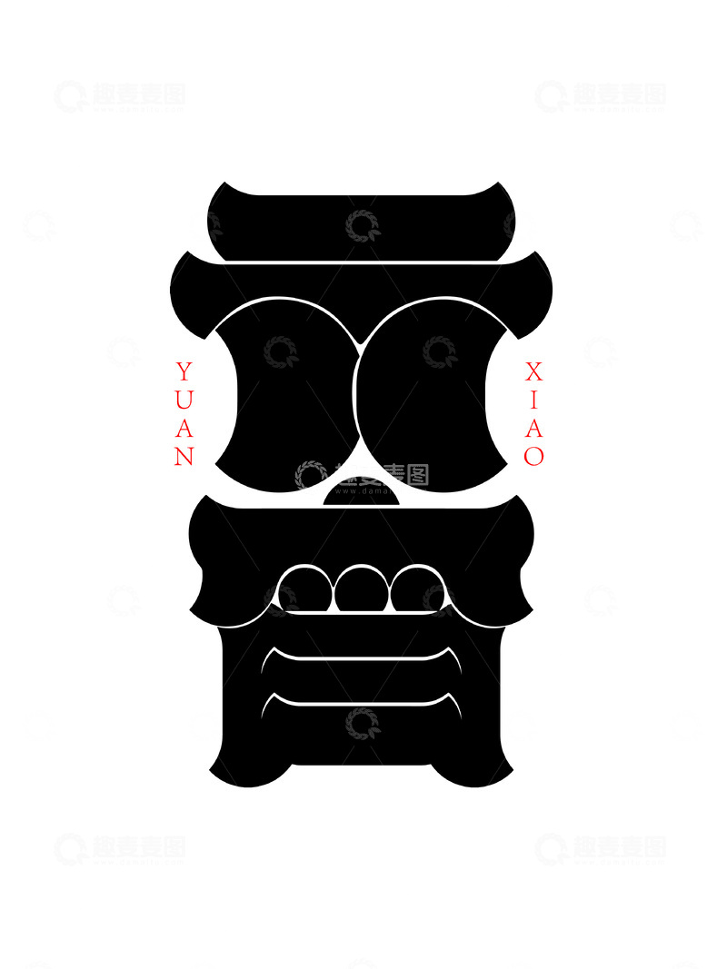 源文件下载【趣麦麦图】元宵节节日几何图形创意字体设计