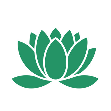 绿莲图标的简约符号