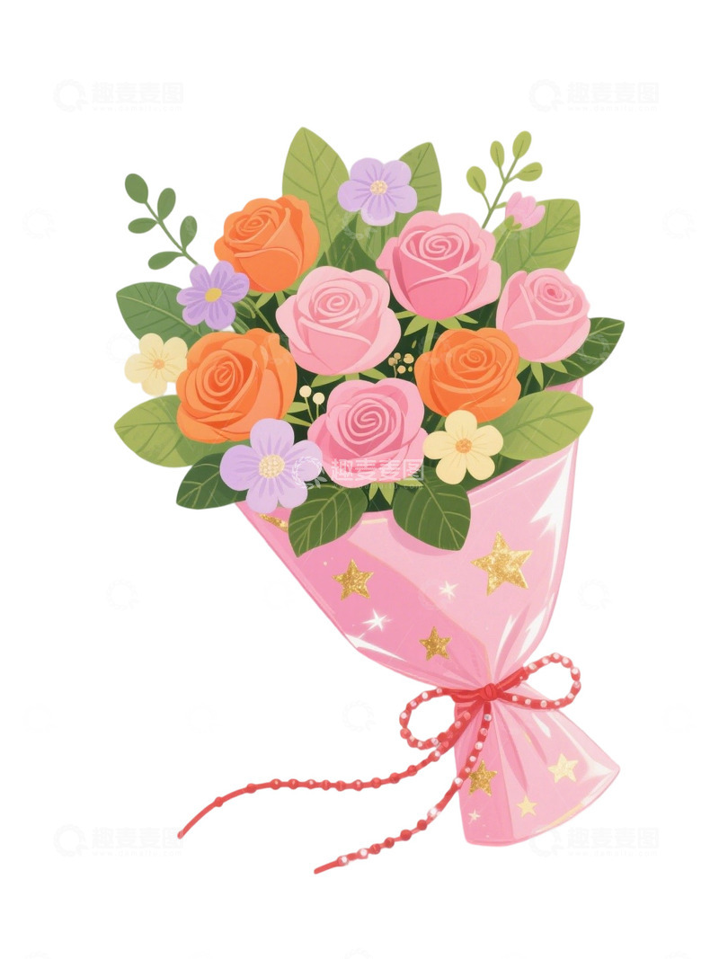高清大图下载【趣麦麦图】玫瑰花花束写实主题9