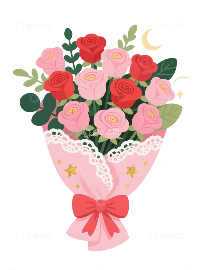 高清大图下载【趣麦麦图】玫瑰花花束写实主题19
