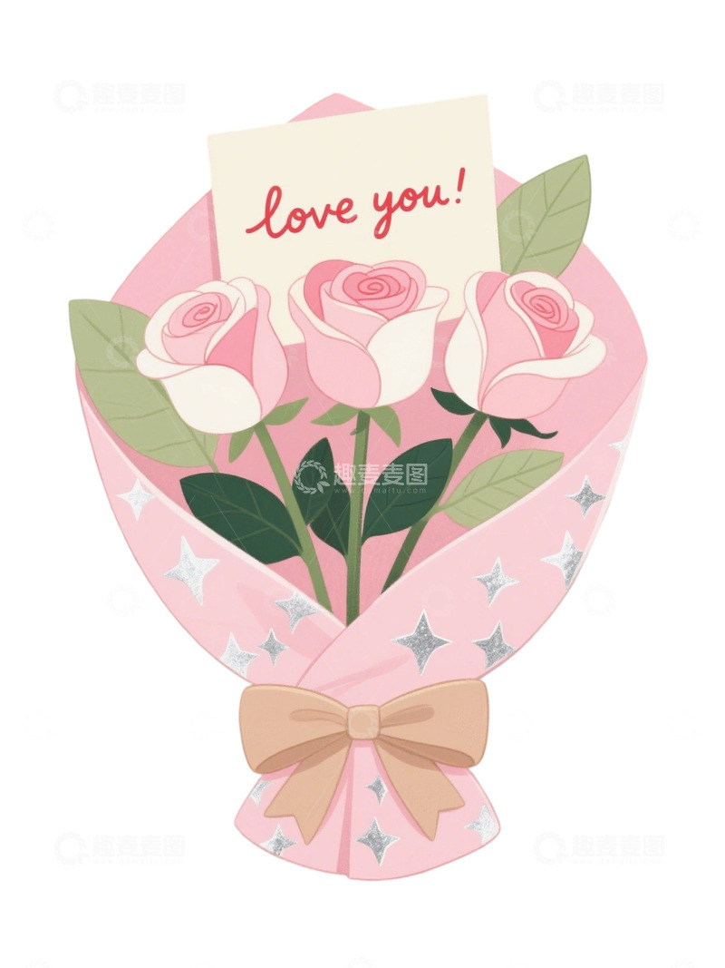 高清大图下载【趣麦麦图】玫瑰花花束写实主题14