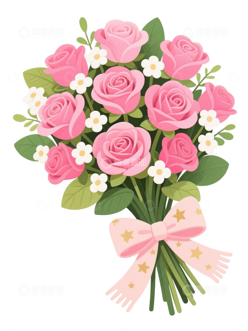 高清大图下载【趣麦麦图】玫瑰花花束写实主题25
